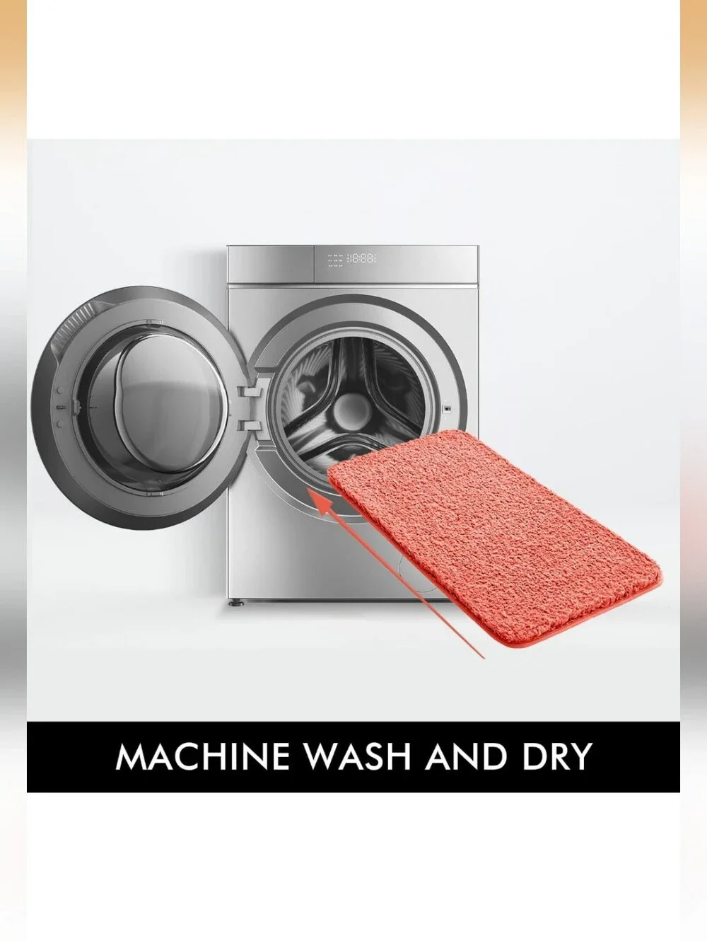 🆕 Coral Plush Bath Mat - Soft Non-Slip Bathroom Rug Miulee